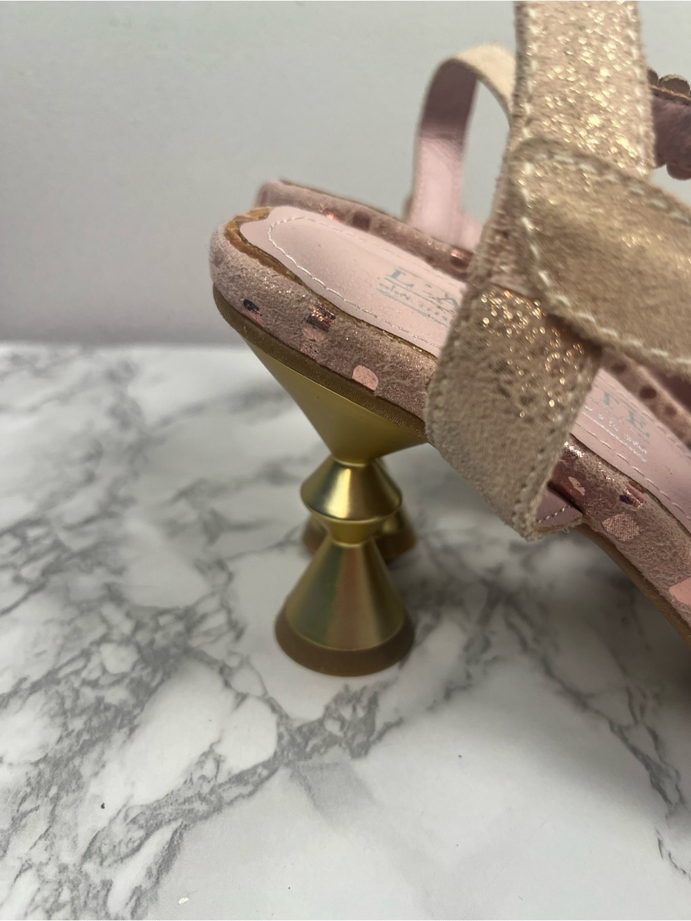 L’artiste pink tan whimsy unique heels size 39 - Picture 4 of 11